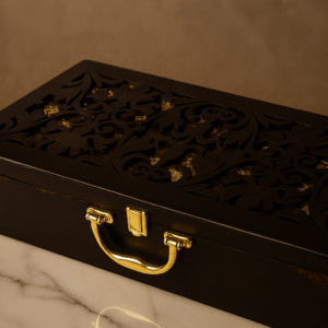 Luxury Wooden Wedding Sweet Box with 4 Jars